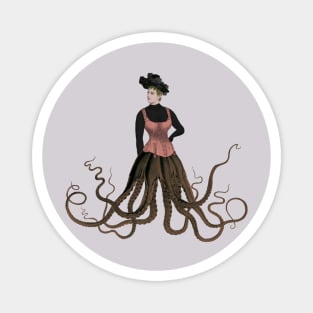 Victorian Octopus woman Magnet